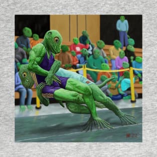 Lizard Man Wrestler Fantasy Creatures T-Shirt